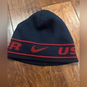 Nike Unisex USA Soccer Navy and Red Knit Hat